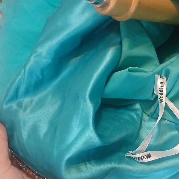 New! Blue Womens Sz 12 Elegant Blue Layered Gown - Picture 9 of 9